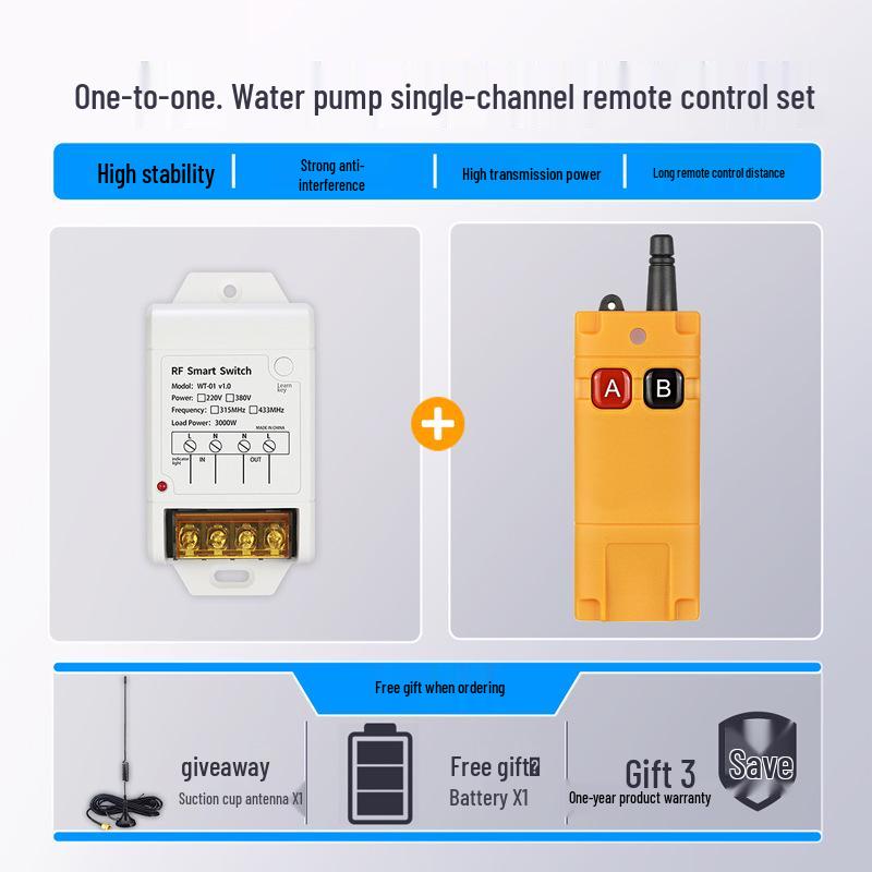 Irrigation Water Pump Wireless Remote Control Switch, Single-phase 220V, High Power