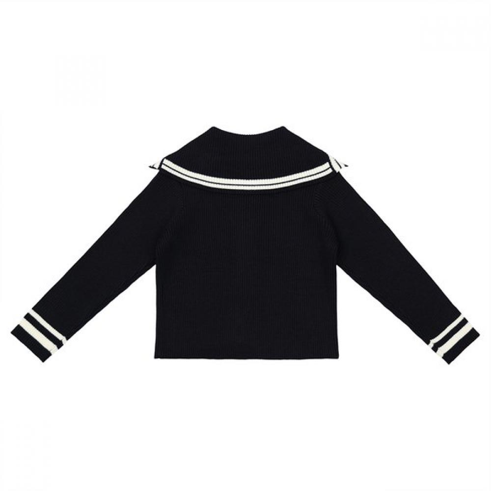 Tiffany Ribbed Knit Cardigan Black T54kaw011