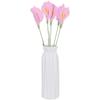 Handmade Crochet Calla Lily Flower Bouquet Artificial Floral Arrangement for Home Decor and Office Styling with Dried Flowers