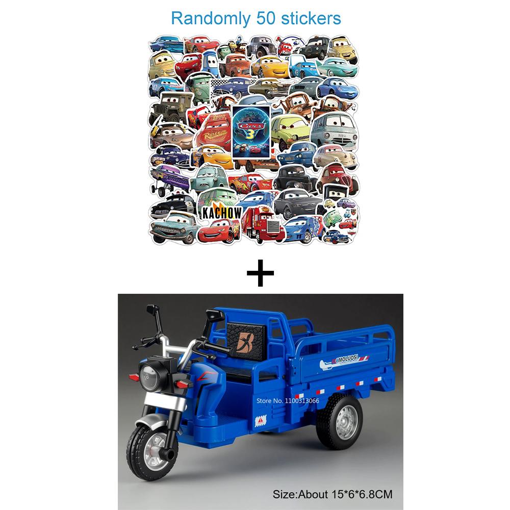 1:15 Scale Tricycle Cars Toys Models Alloy Diecast Rubber Tires Model Tricycles Tailgate Opened Vehicles for Adult Home Decor