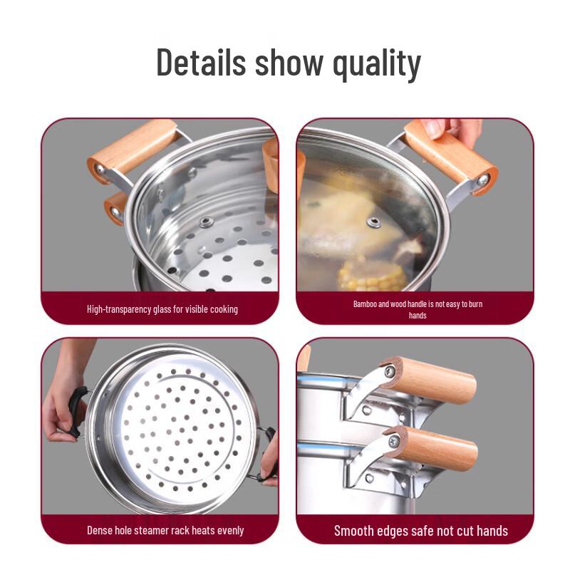 Lilang 304 Stainless Steel Steamer Pot