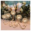 European Wrought Iron 5-Head Crystal Candelabra for Weddings and Dining - Chinese Style