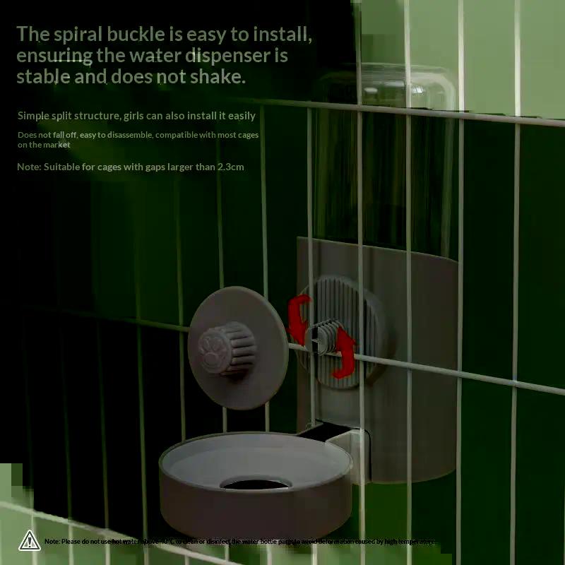 500ML Pet Chinchilla Hanging Feeding Waterer Easy Install Pigeon Rabbit Small Animal Automatic Feeding Water Bowl Pet Products
