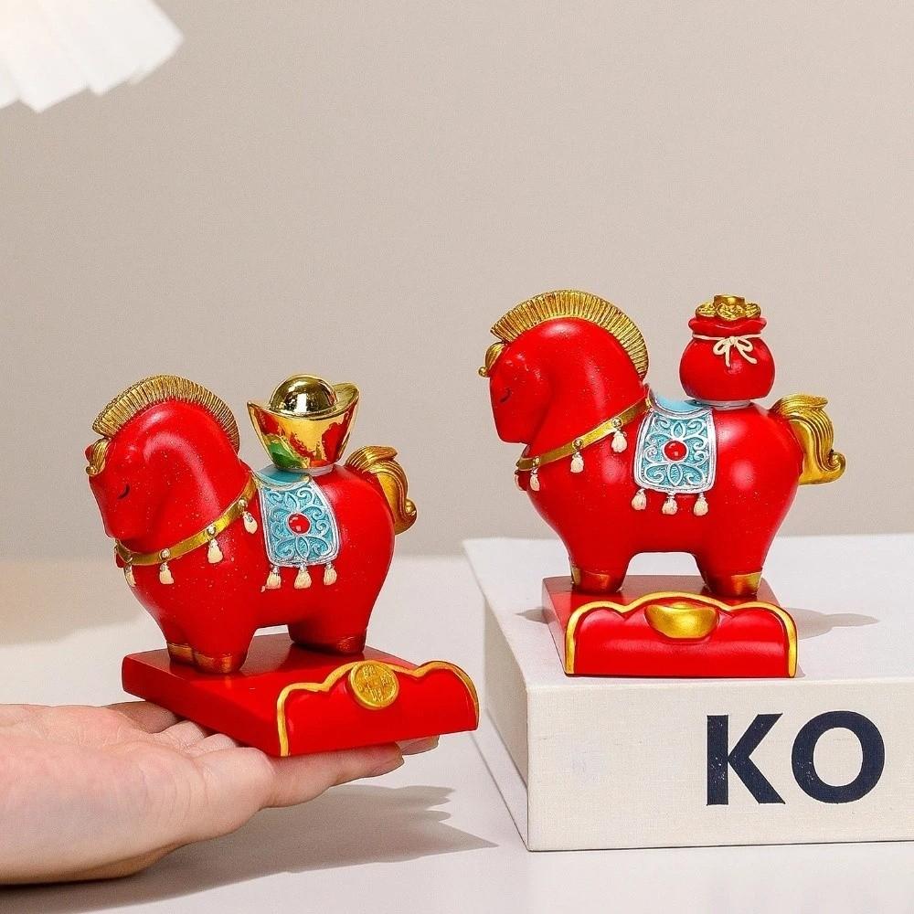 Year of The Horse 2026 Horse Year Figurines Mobile Phone Stand  Home Party Decor