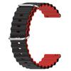 For Garmin Vivoactive 4/Garmin Venu 2 Universal 22mm Silicone Watch Strap Wavy Design Double Color Watchband