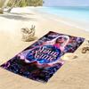 Name Custom Gaga Poster Print Beach Towel, Large Soft Quick Dry Towel for Beach Camping Swimming