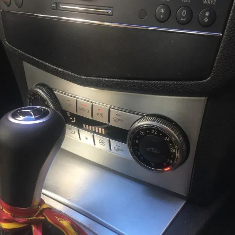 Car Console AC Air Conditioning AUTO Volume Buttons Sequ Cover Stickers Trim For Mercedes Benz C E CLS GLK Class W204 W212