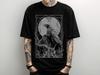 Unisex Rabe Mond Gothic T-Shirt, Okkult Hexen Grafikshirt, Emo Goth Kleidung, Alternative Metal Grafik T-Shirt, Goth Geschenk für Ihn Sie