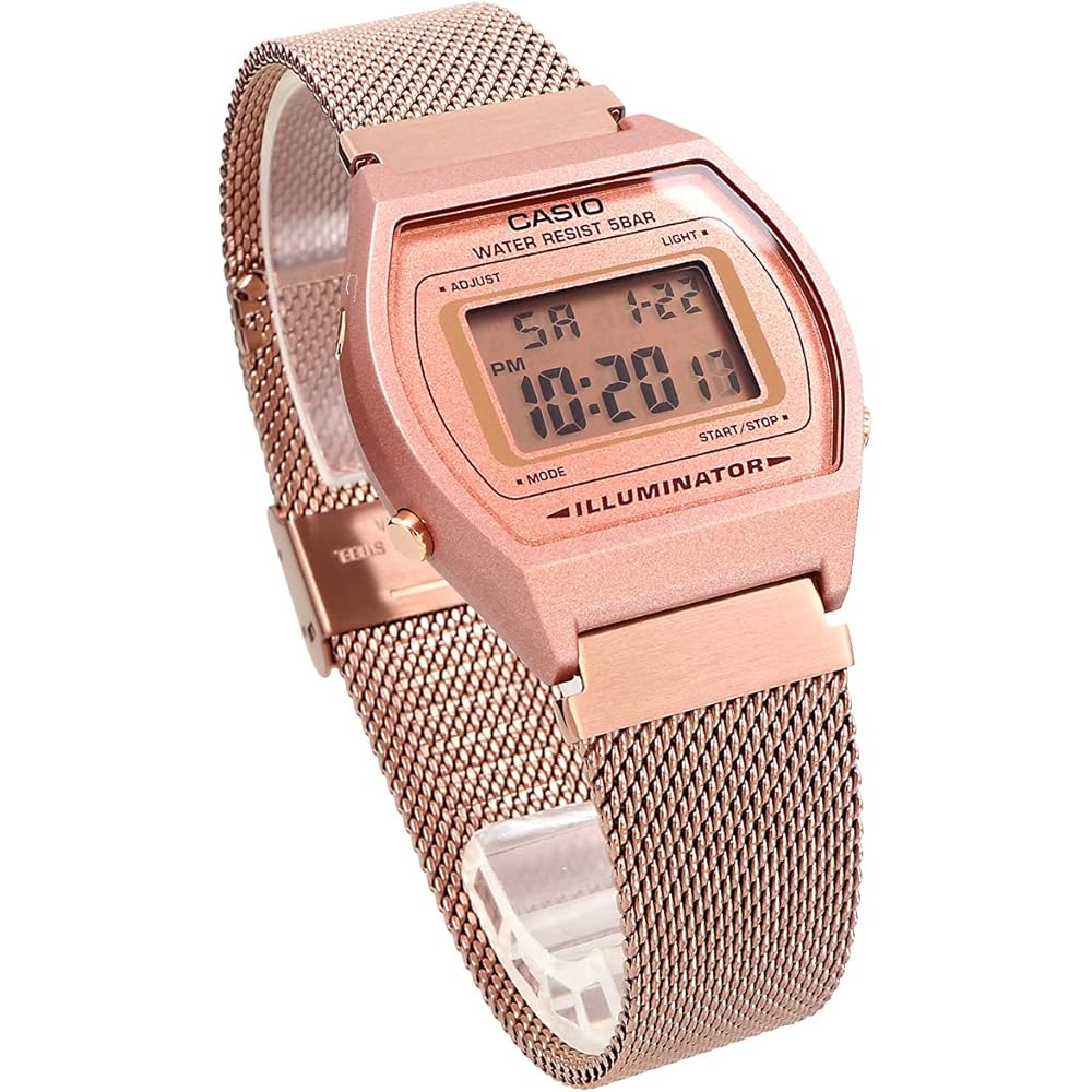 [Casio] CASIO Digital Watch Vintage Series B640WMR-5A Unisex Rose Gold Mesh Metal Band Overseas M...