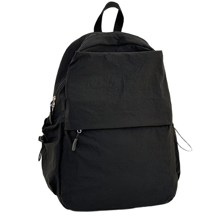 Schoolbag: Korean-style casual lightweight backpack, large capacity Harajuku backpack, solid color, minimalist, student, high aesthetic value