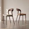 Italian Vintage-Style Minimalist Solid Wood Dining Chair for Home, Hotel, or Study Room.