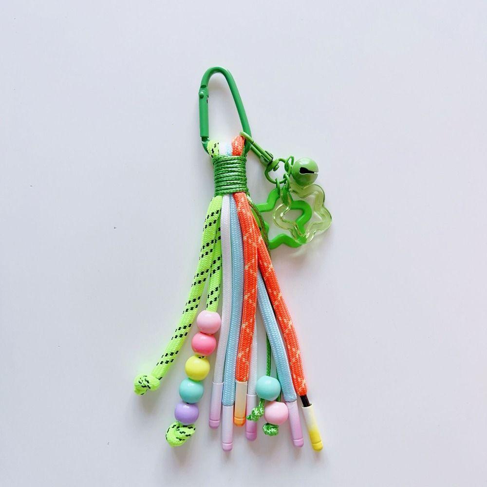 Dopamine Bohemian Tassel Pendant Colorful Ethnic Style Pendant Braid Rope Bag Charms  Bag Hanging