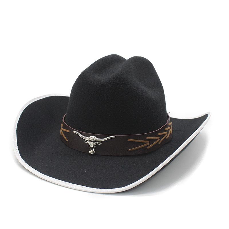 Ethnic Style Retro Top Hat British Versatile Felt Hat Knight Hat Men'S Jazz Hat