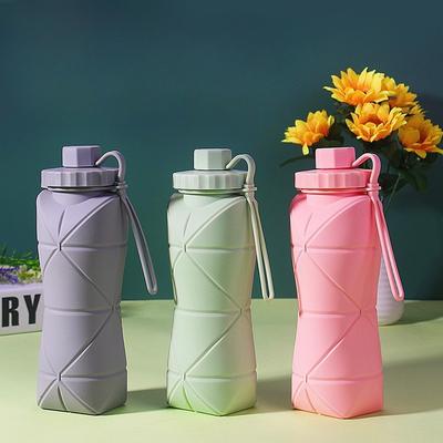 600ml Creative Stretchable Silicone Folding Water Cup Multifunctional Heat-resistant  Portable Travel Outdoor Sport Water Kettle