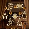 1~7 PCS LED String Light Hanging Ornaments Decoration For Window Home Xmas Navidad New Year Christmas  Lights Angel Pendant