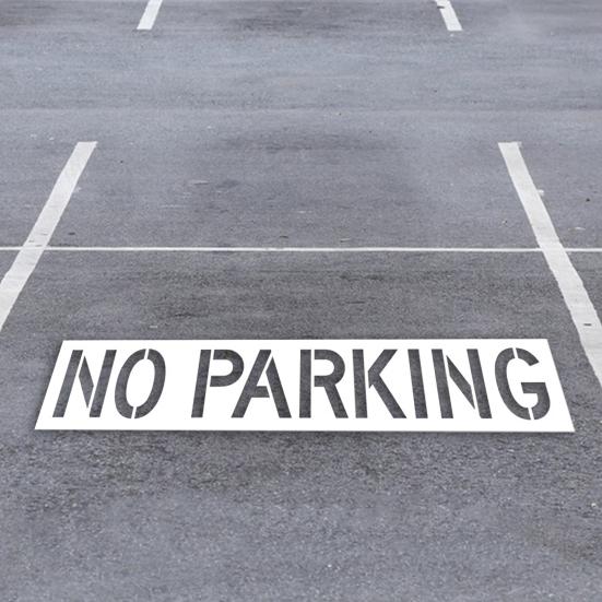 Yousheng Silicone No Parking Stencil 12" Tall Letters Pavement Sign Stencil for Parking Lot Reusable Parking Zone Marking Templates for Concrete Curbs