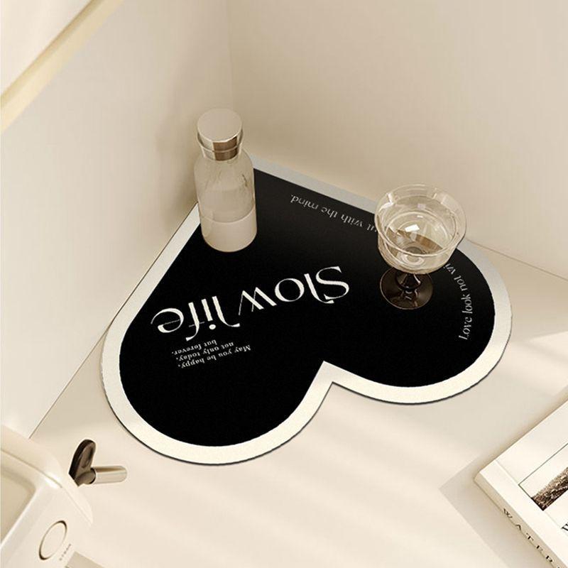Minimalist Kitchen Countertop Drain Mat Bowl Plate Cutlery Mildew Resistant Dish Mat Bar Water Cup Coffee Machine Absorbent Cup Mat
