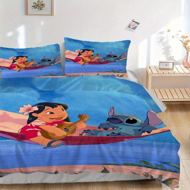 

3 шт. Комплект постельного белья Lilo & Stitch, Включая 1 пододеяльник и 2 наволочки, Без наполнителя, Мягкий и удобный 044 135x200cm
