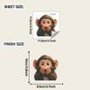 Surprised Cartoon Monkey Switch Sticker Cute Playful Wall Decal for Kids Bedroom Playroom Nursery Self-Adhesive Easy Install