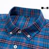 Brand Men's Pure Cotton Brushed Plaid Long Sleeve Shirt - High-End, Versatile, Casual, Thick Style for Youth
