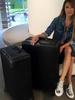20" Aluminum-Magnesium Alloy Trolley Case - Unisex Metal Travel & Business Suitcase with Leather Accents