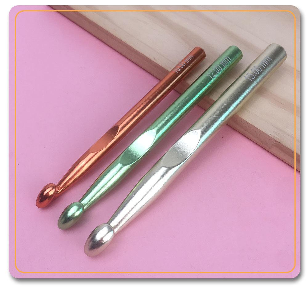 Wholesale Alumina Crochet Hooks and Knitting Needles 10MM 12MM 15MM 3PC Set Factory Direct Manufacturer Supply 10-15mm