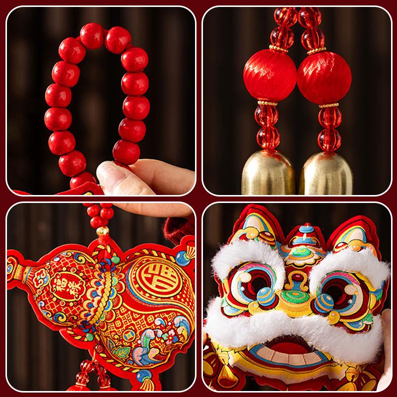 Good Fortune Chinese New Year Pendants Best Wishes Good Luck Spring Festival Decorations Red Get Rich Chinese Lucky Ornament