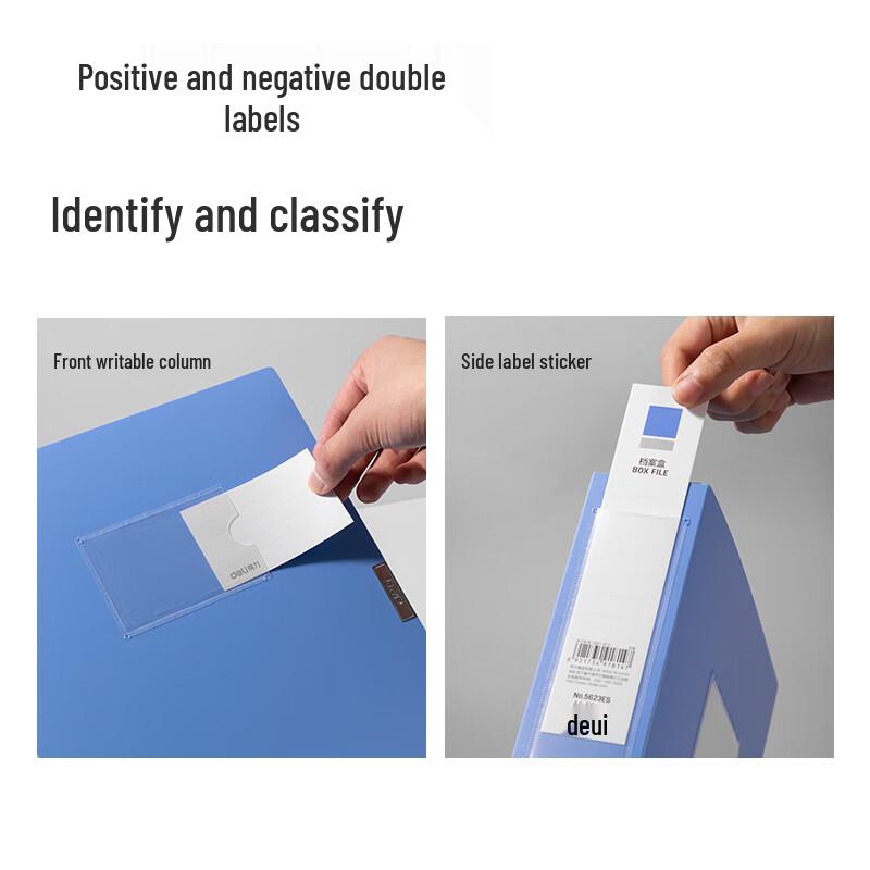 Deli A4 Plastic File Box, Pack of 4