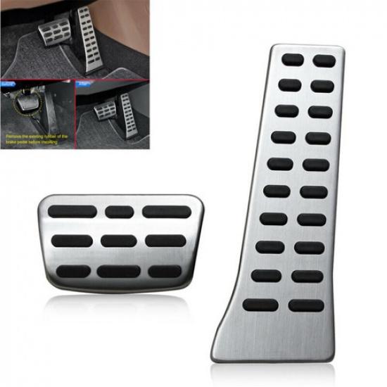 No Drill Steel Brake Gas Pedal Pad Plate Cover Cap For Hyundai/Kia/Genesis LHD