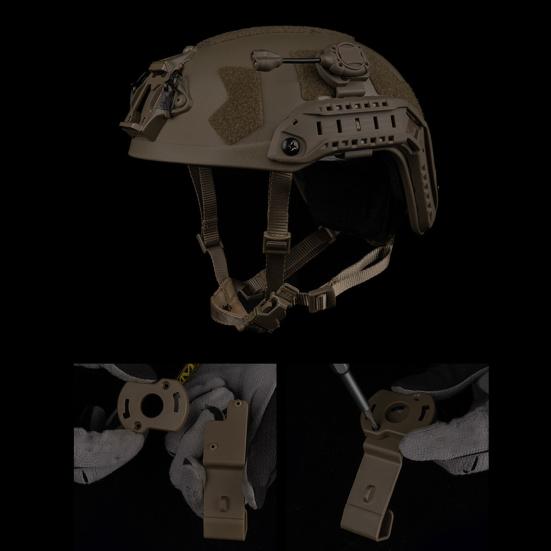 Taktische Helmlampe mit flexiblem Schaft 3 Montagemodi Batteriebetrieben Hohe Sichtbarkeit Jagdhelm Taschenlampe LED Taktische Erkennungslampe