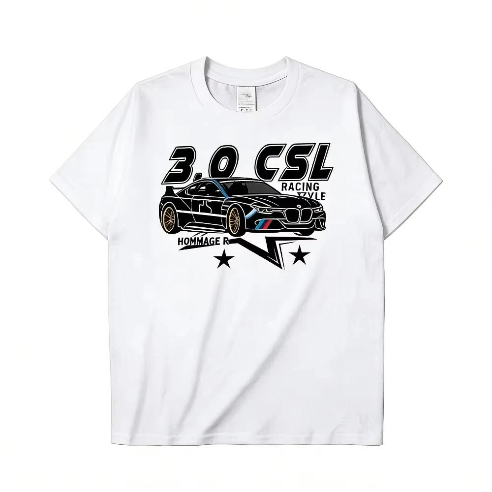 Men's BMW Men's Pure Cotton Short Sleeve 2026 Summer New Product Hot Round Neck Short Sleeve T-shirt Trendy and Versatile