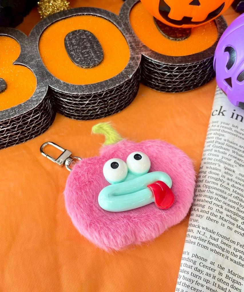WEGO Mini Perorin Pumpkin Monster Plush School Size Pink Keychain, Cute, Girly, Gift, Present, Women's, F,