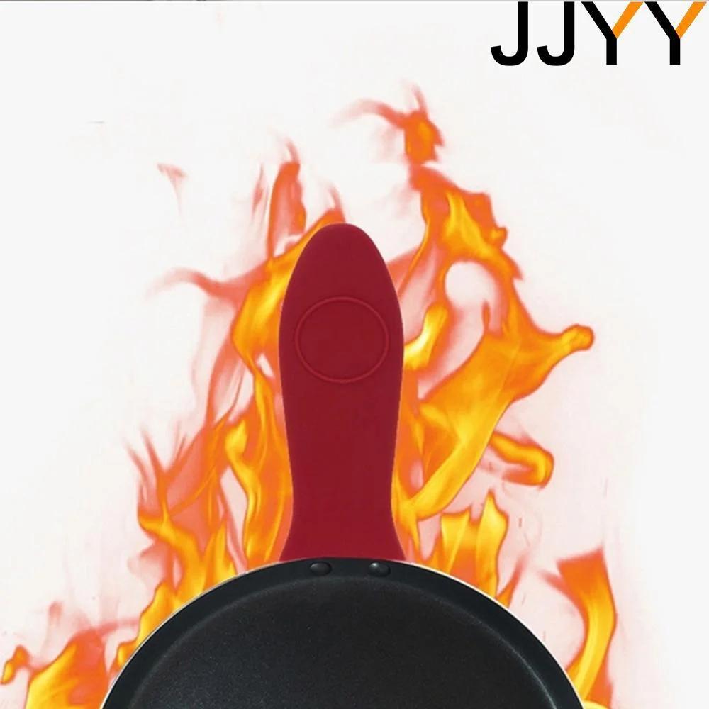 JJYY Pot Holder Handle Anti Slip High Temperature Resistance Potholder Silicone Skillets Grip Cover Anti-scald Kitchen Gadgets
