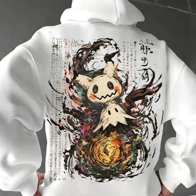 Pokémon Mimikyu Art Print Hoodie for Men and Women 2025 Autumn/Winter New Y2K Harajuku Plus Size Casual Sweatshirt Top