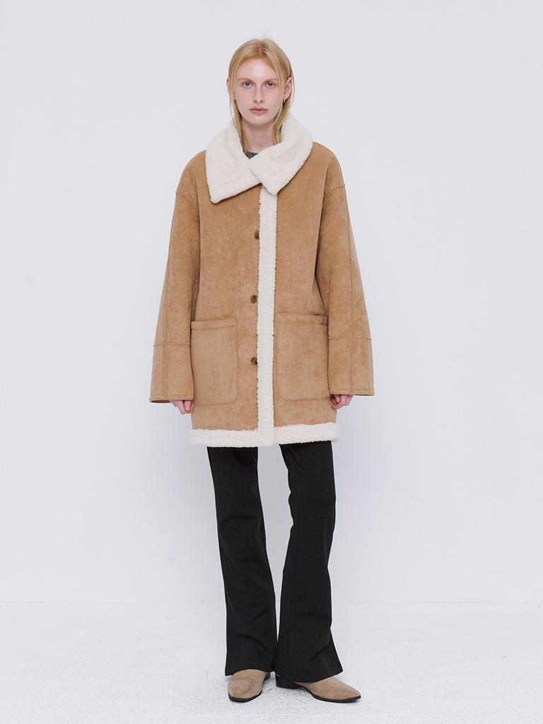 Leseizeme Classic Reversible Mustang Coat - Beige