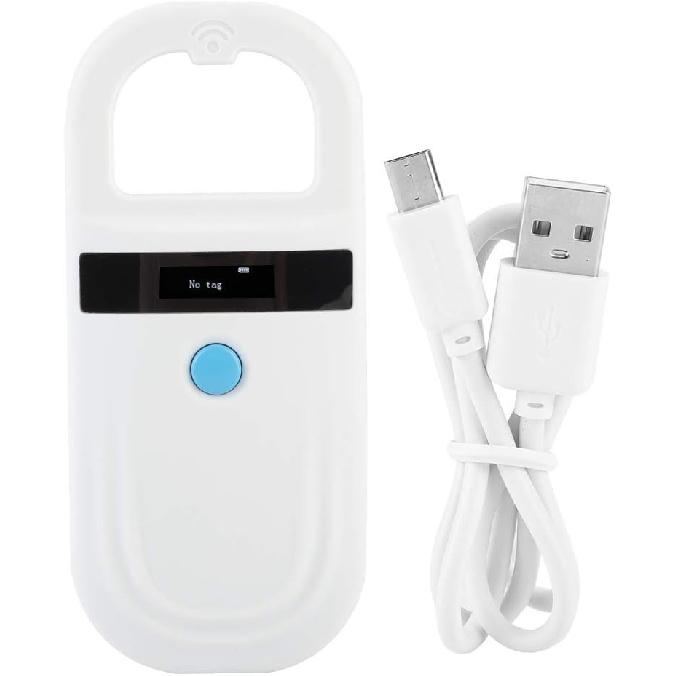 Pet Microchip Reader RFID 134.2Khz, Pet ID Microchip Scanner with 0.91 Inch High Brightness OLED Display and Rechargable by Type-C for Animal