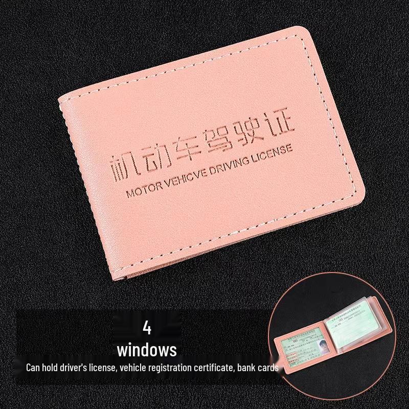 Men's 2024 New Model Leather Driver's License and Vehicle Document Holder with Protective Cover
