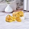 Yellow Glazed Crystal Granules: Decorative Raw Stone for Incense, Office, Aquarium, and Pond Decor.