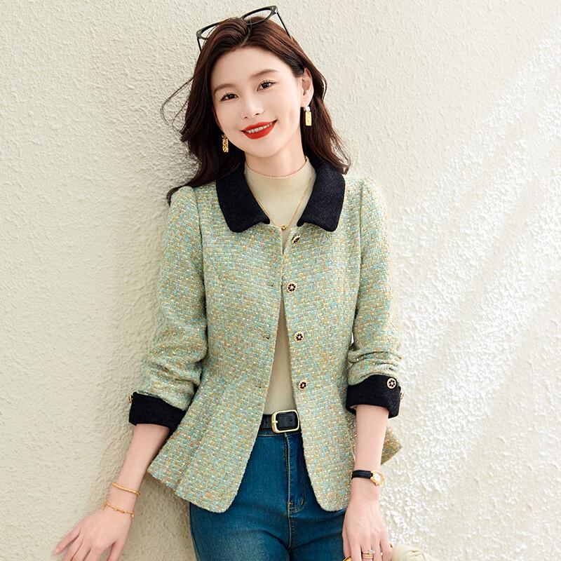 

Kebeier Women s Elegant Short Tweed Jacket 2XL