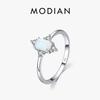 Modian Real 925 Silver Rings For Women Shining Crown Opal Finger Ring Classic Luxury Wedding Statement Jewelry Anel