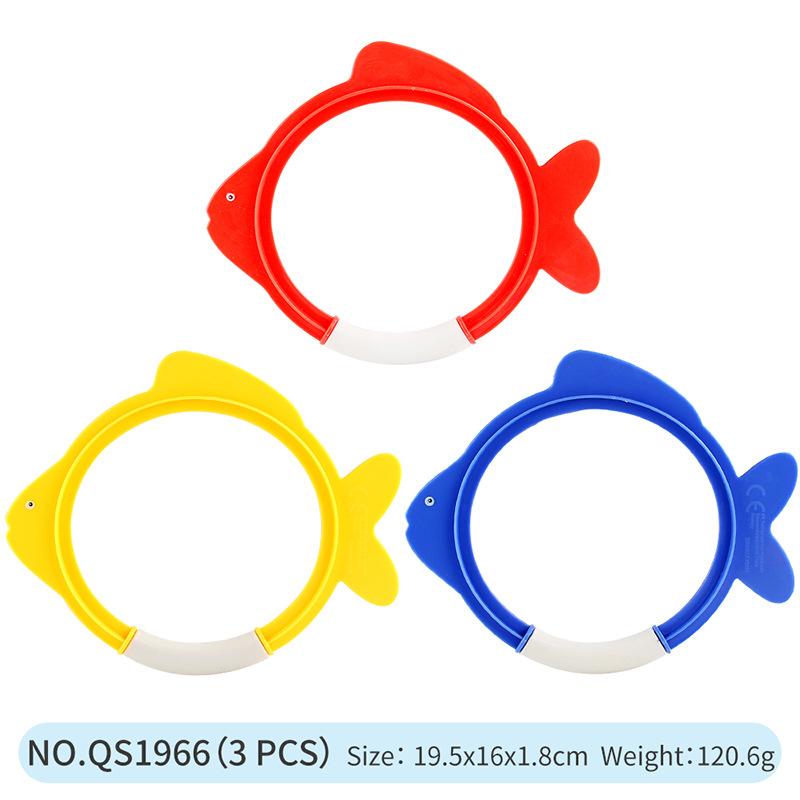 Splash Diving Toys Children'S Swimming Pool Treasure Hunting Diamond Diving Torpedo Water Ring Set Toys