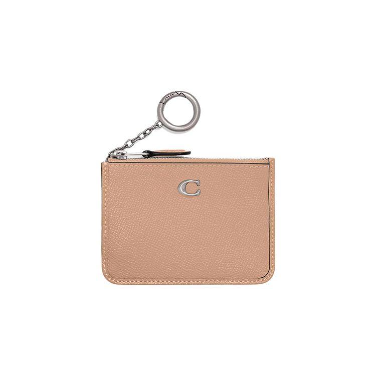 Coach Skinny Id Case 11 Logo Zipper Closure Crossgrain Leather Card Holder Women accessories Silver Light-Yellow CH810-LHWFT Basic Set BagDust Bag 15090₽
