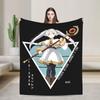 Frieren Beyond Journey's End Blankets Flannel Print Full Character Multi-function Lightweight Throw Blankets Bedspreads Quilt