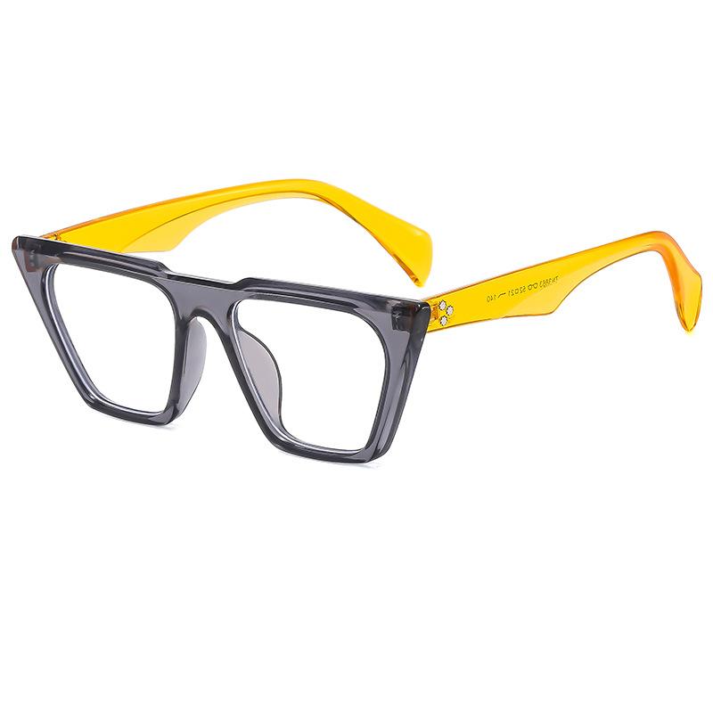 Retro Large Frame, Black Cat Eye Sunglasses, Women'S High-End Sense, Square And Round Face, Small Sunglasses