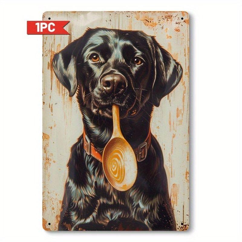 Vintage Style Metal Tin Sign Cute Cats Dogs for Cafe Interior