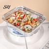 Disposable Baking Pans 10 Pcs Tin Foil Box Aluminum with Temperature Lock Insulation Insulated Cover for Cakes Pies Casseroles Oven Safe Easy