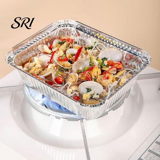 Disposable Baking Pans 10 Pcs Tin Foil Box Aluminum with Temperature Lock Insulation Insulated Cover for Cakes Pies Casseroles Oven Safe Easy