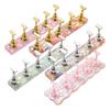 1 Set Iridescent Heart Sequins Magnetic Nail Holder False Tips Practice Stand Nail Art Display Salon Diy Tools