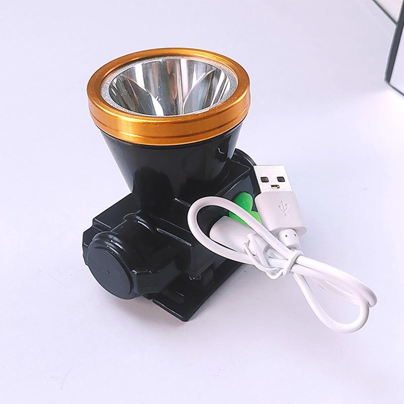 LED strong light headlight outdoor charging night fishing camouflage waterproof headlight