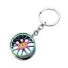 Tire Keychain Pendant Lightweight Metal Keychain Portable Creative Wheel Hub Design Keyring Fun Accessory for Keys and Bags